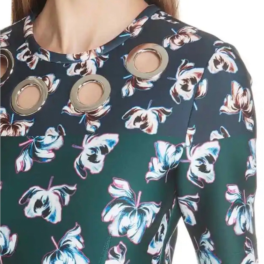 NEW NWT YIGAL AZROUEL Dress Floral Printed Scuba - Picture 7 of 14